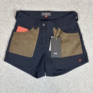 NWT Amundsen Sports 5incher Field Shorts Womens Outdoor Size XS Navy Brown